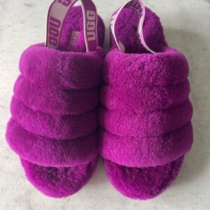 UGG Women's Plush yield slide Bearylicious platform slip slippers women’s Sz9